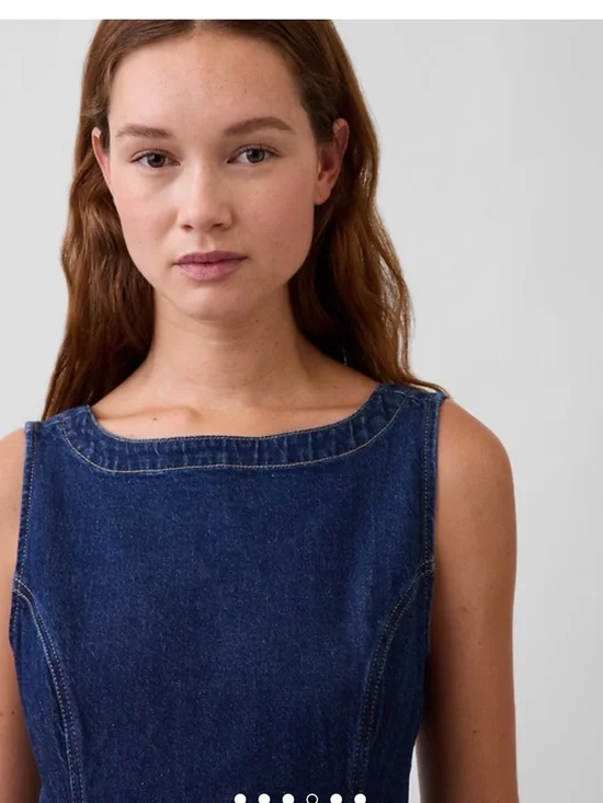 Gap denim boatneck mini dress - Picture 4 of 6